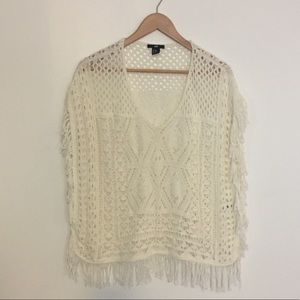 White crochet cover-up or top